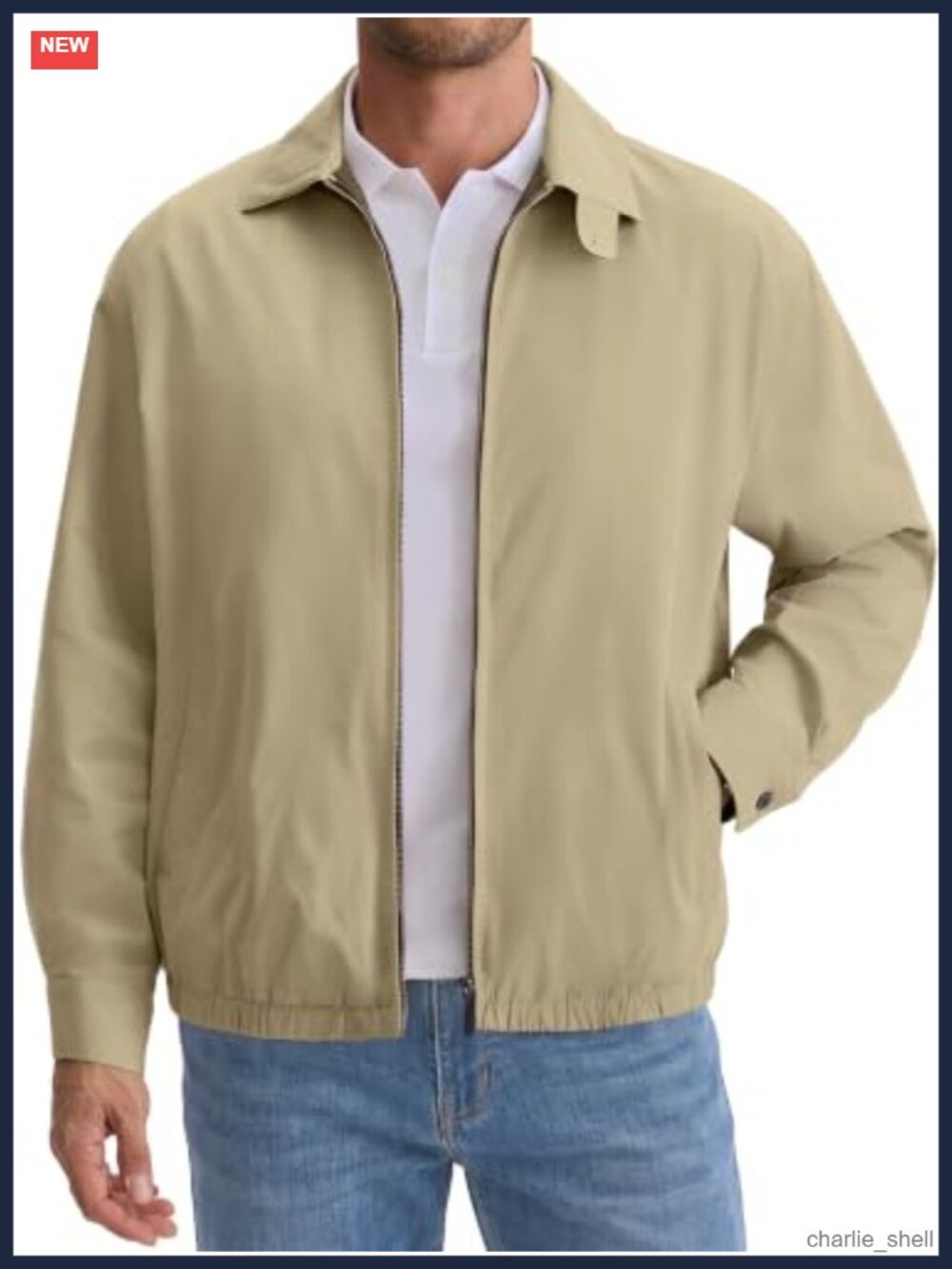 Lightweight Zip-Up Golf Windbreaker Jacket
